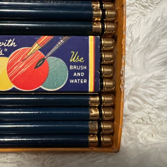 Vintage Eberhard Faber Mongol 865 Round~ Dark Blue 34 Pencils~ Unsharpened~USA - Picture 14 of 15